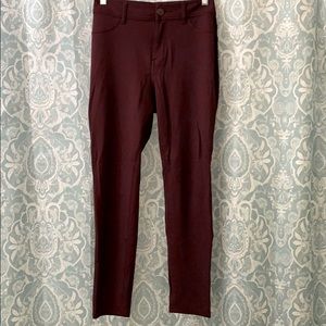 Seven7 Women's Skinny Pants - Deep Burgundy